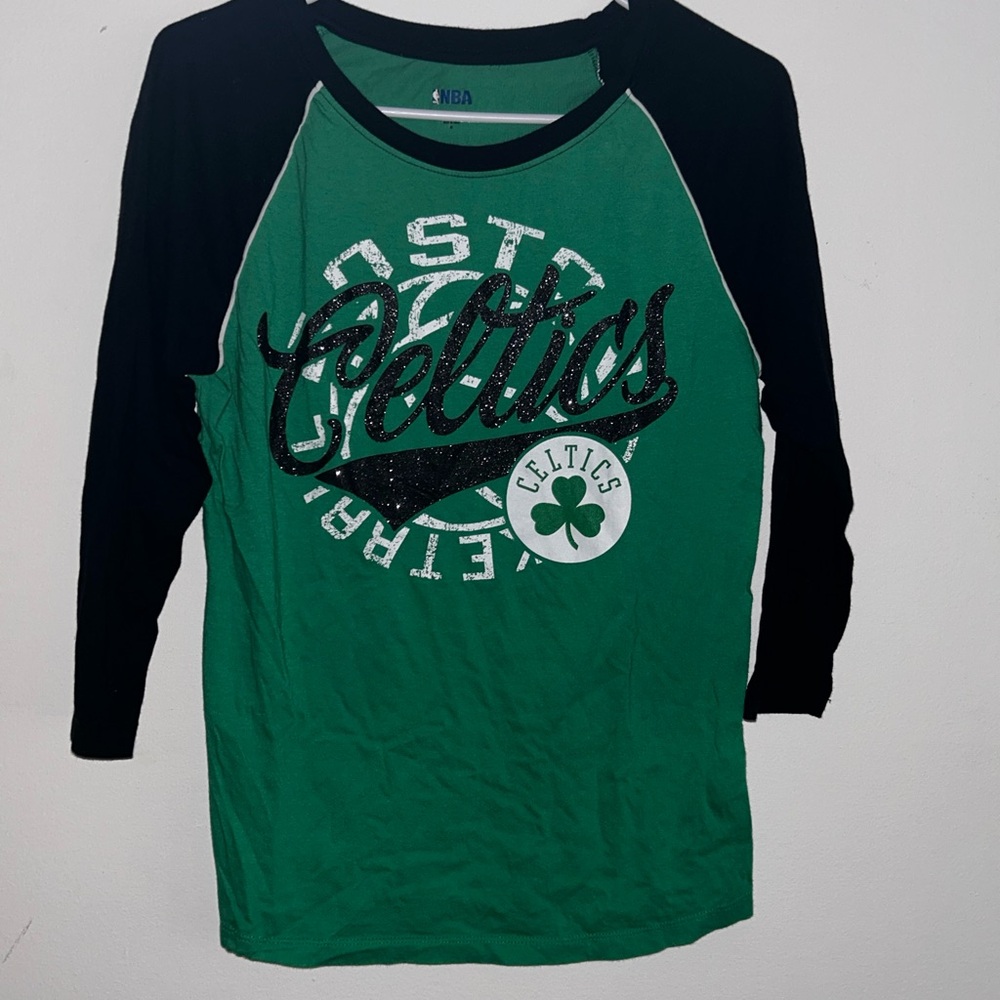 NBA Women’s Green and Black Celtics Shirt